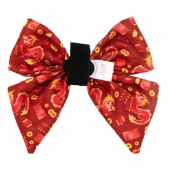 Dog Sailor Bow - Lucky Dragon -Furfinity Cheap Shop Lunar New Year WBG sailor bow 2
