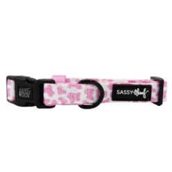 Dog Collar - Strawberry Milk -Furfinity Cheap Shop MOO MOO PINK COLLAR