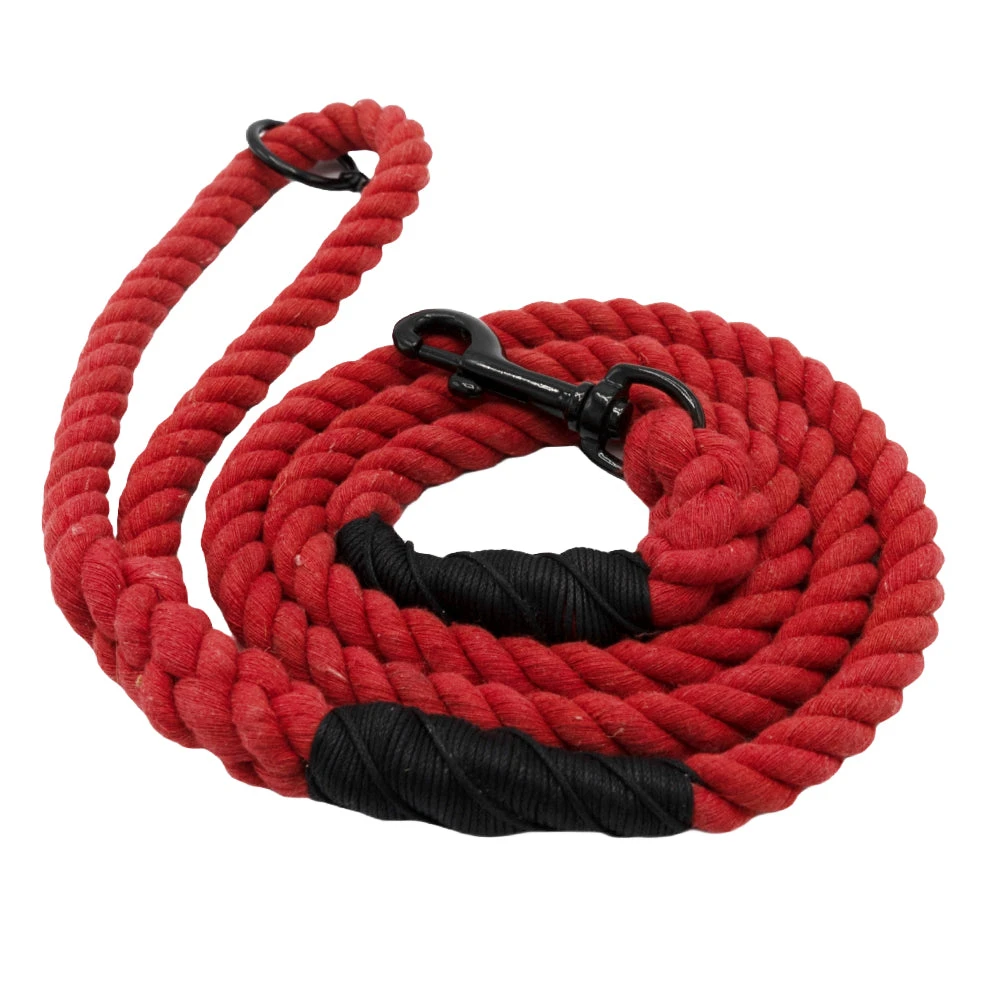 Dog Rope Leash - Neon Red 4 Dog Rope Leash - Neon Red - Image 2