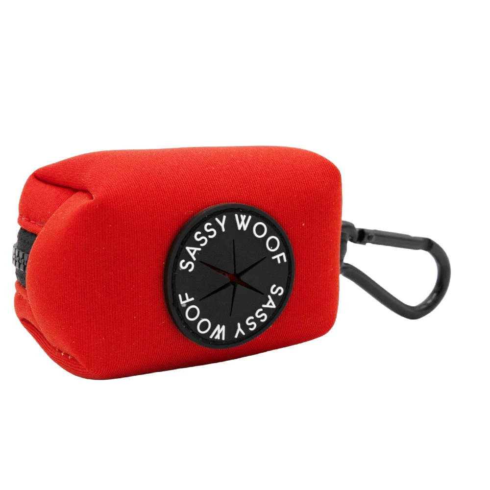 Dog Waste Bag Holder - Neon Red 3 Dog Waste Bag Holder - Neon Red