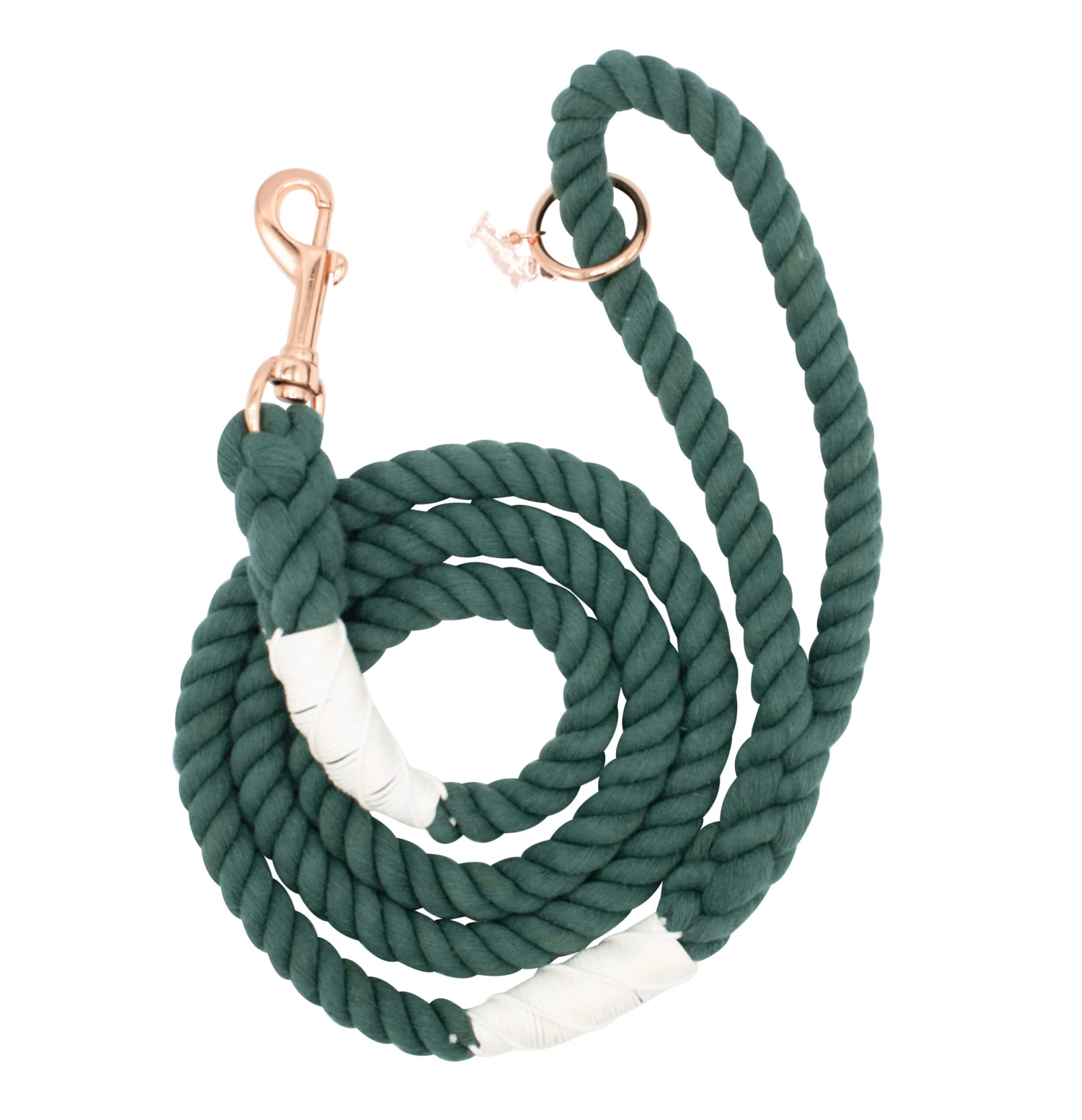 Dog Rope Leash - Emerald 3 Dog Rope Leash - Emerald
