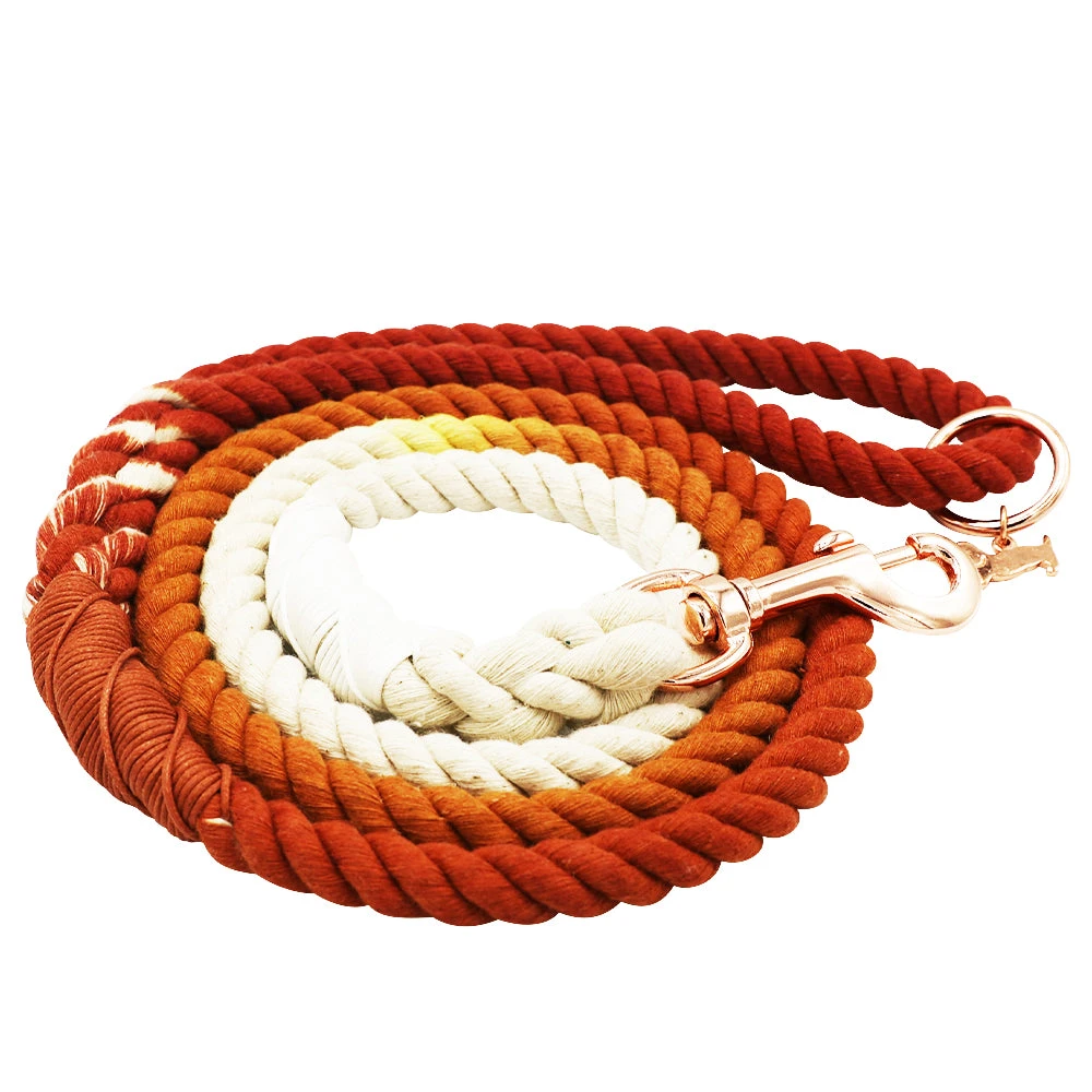 Dog Rope Leash - Ombre Orange 5 Dog Rope Leash - Ombre Orange - Image 3