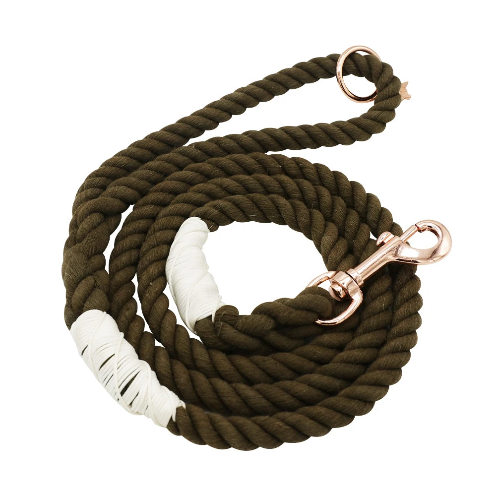 Dog Rope Leash - Walnut 4 Dog Rope Leash - Walnut - Image 2