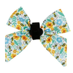 Dog Sailor Bow - Must Be The Honey -Furfinity Cheap Shop Reversible bees sailor bows 2
