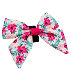 Dog Sailor Bow - Floral Frenzy -Furfinity Cheap Shop Reversible flowers sailor bow 3