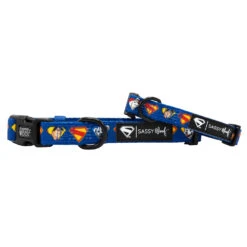 Dog Three Piece Bundle - Superman™ & Krypto™ 15 Dog Three Piece Bundle - Superman™ & Krypto™ -Furfinity Cheap Shop SUPERMAN KRYPTO COLLAR STACKED