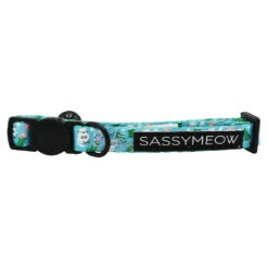 Cat Collar - Purrs & Petals -Furfinity Cheap Shop Sassy meow blue collar