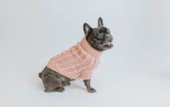 Dog Cable Knit Sweater - Pink -Furfinity Cheap Shop cable knit sweater dog fall 10