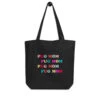 Pug Mom Tote Bag -Furfinity Cheap Shop eco tote bag black front 60e354ef281a7