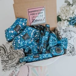 Dog Waste Bag Holder - Santorini -Furfinity Cheap Shop flatlay santorini 4