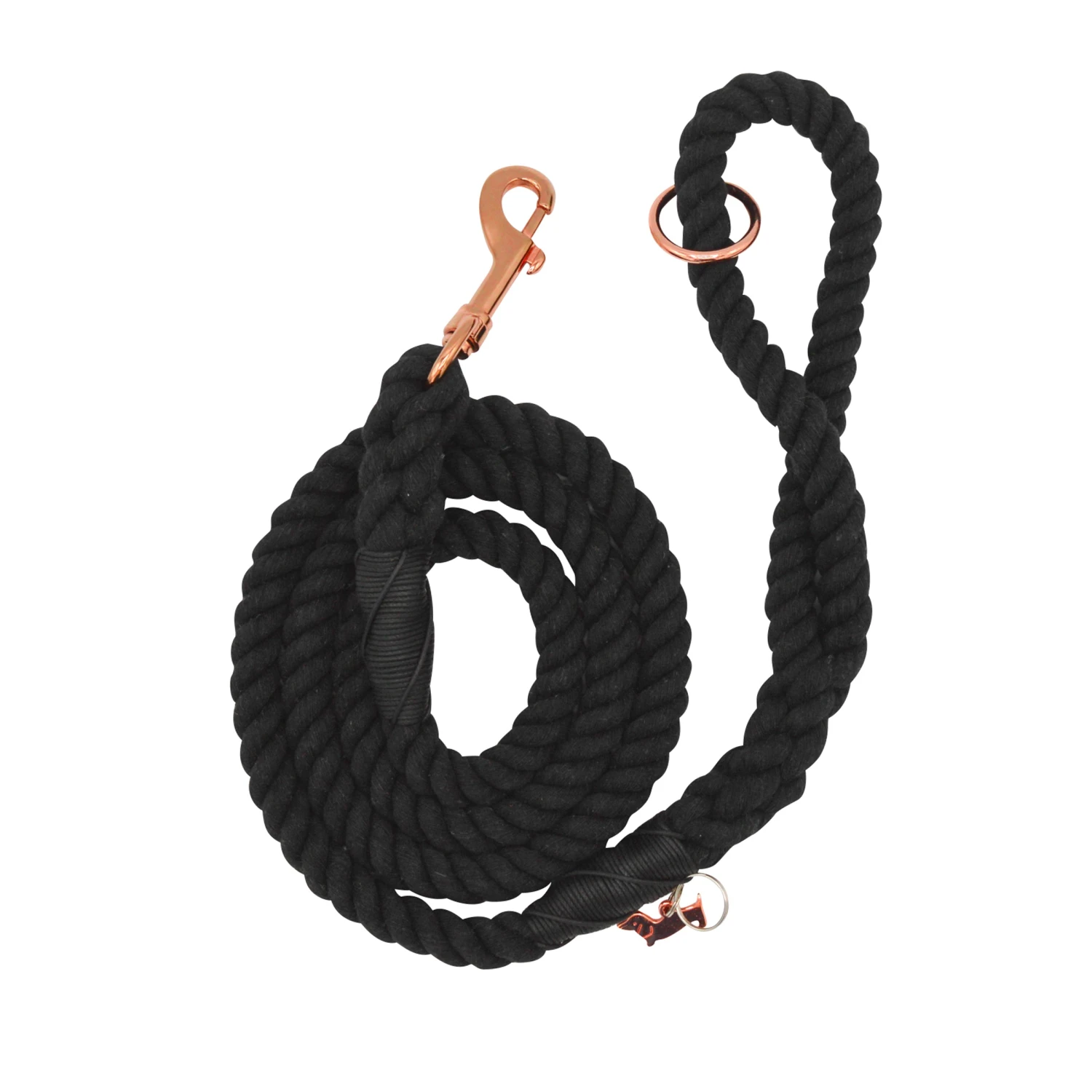 Dog Rope Leash - Noir 3 Dog Rope Leash - Noir