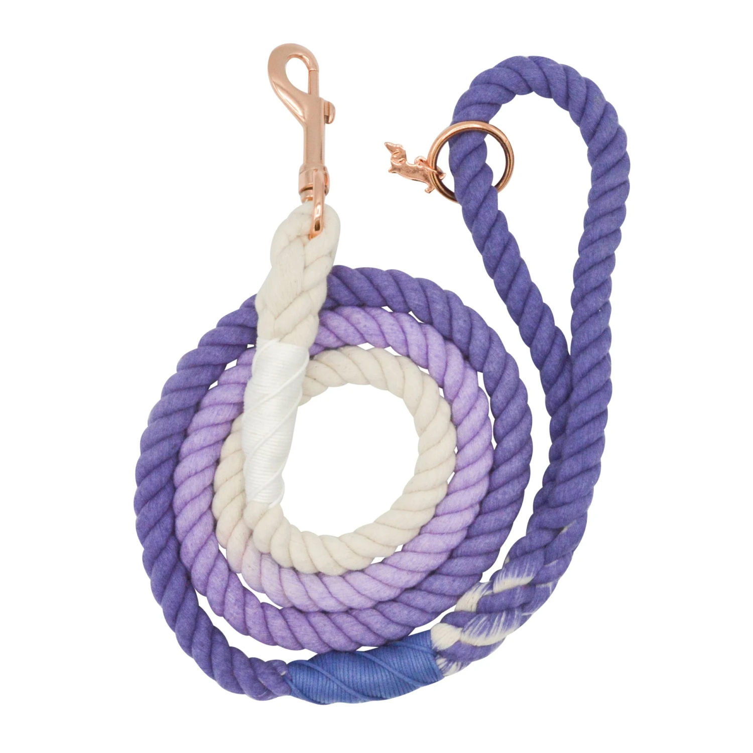 Dog Rope Leash - Ombre Purple 3 Dog Rope Leash - Ombre Purple
