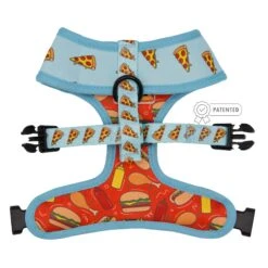 Dog Reversible Harness - One Hot Pupperoni -Furfinity Cheap Shop pizza hotdog collection 11