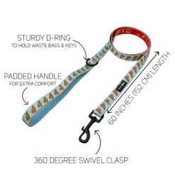 Dog Leash - One Hot Pupperoni -Furfinity Cheap Shop pizza hotdog collection 20