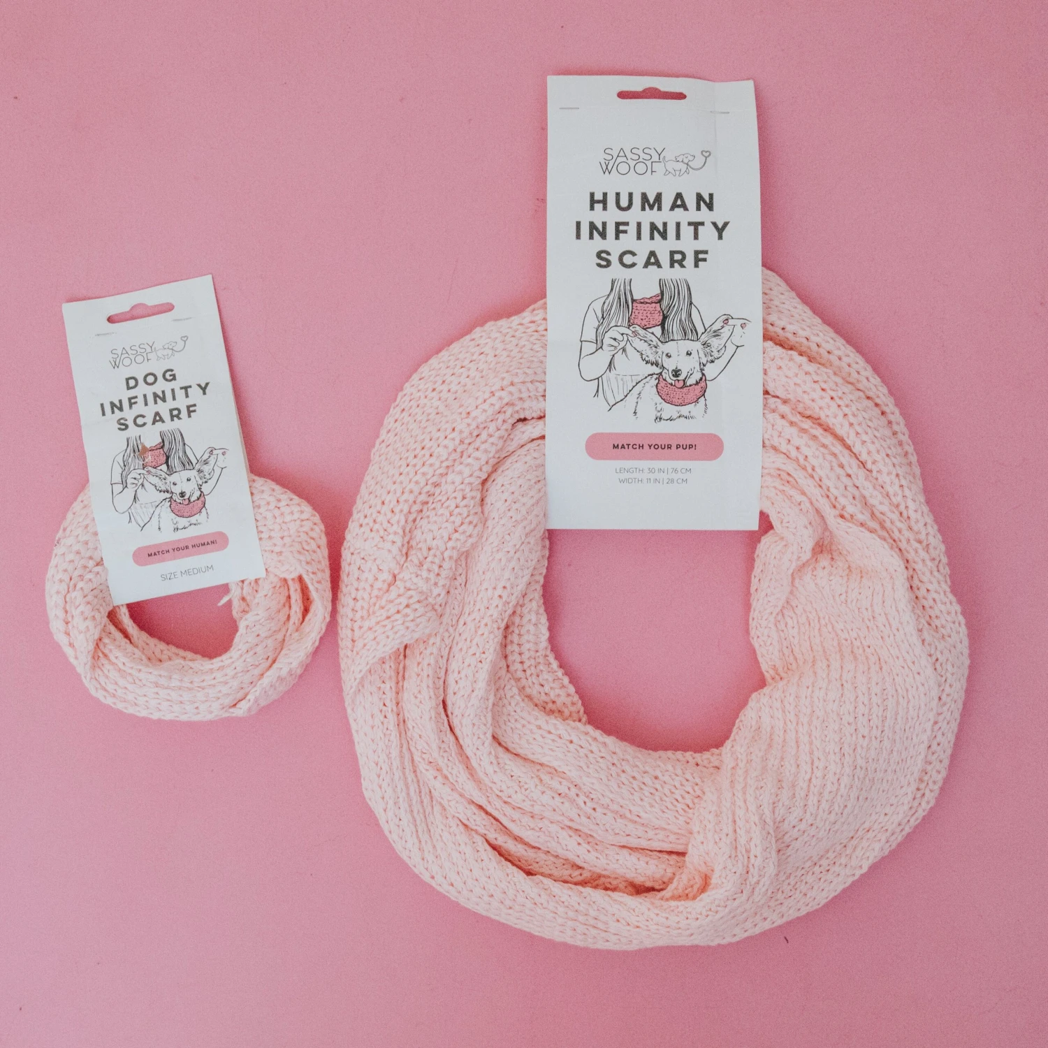 Bundle - Dog Infinity Scarf & Human Infinity Scarf 4 Bundle - Dog Infinity Scarf & Human Infinity Scarf - Image 2