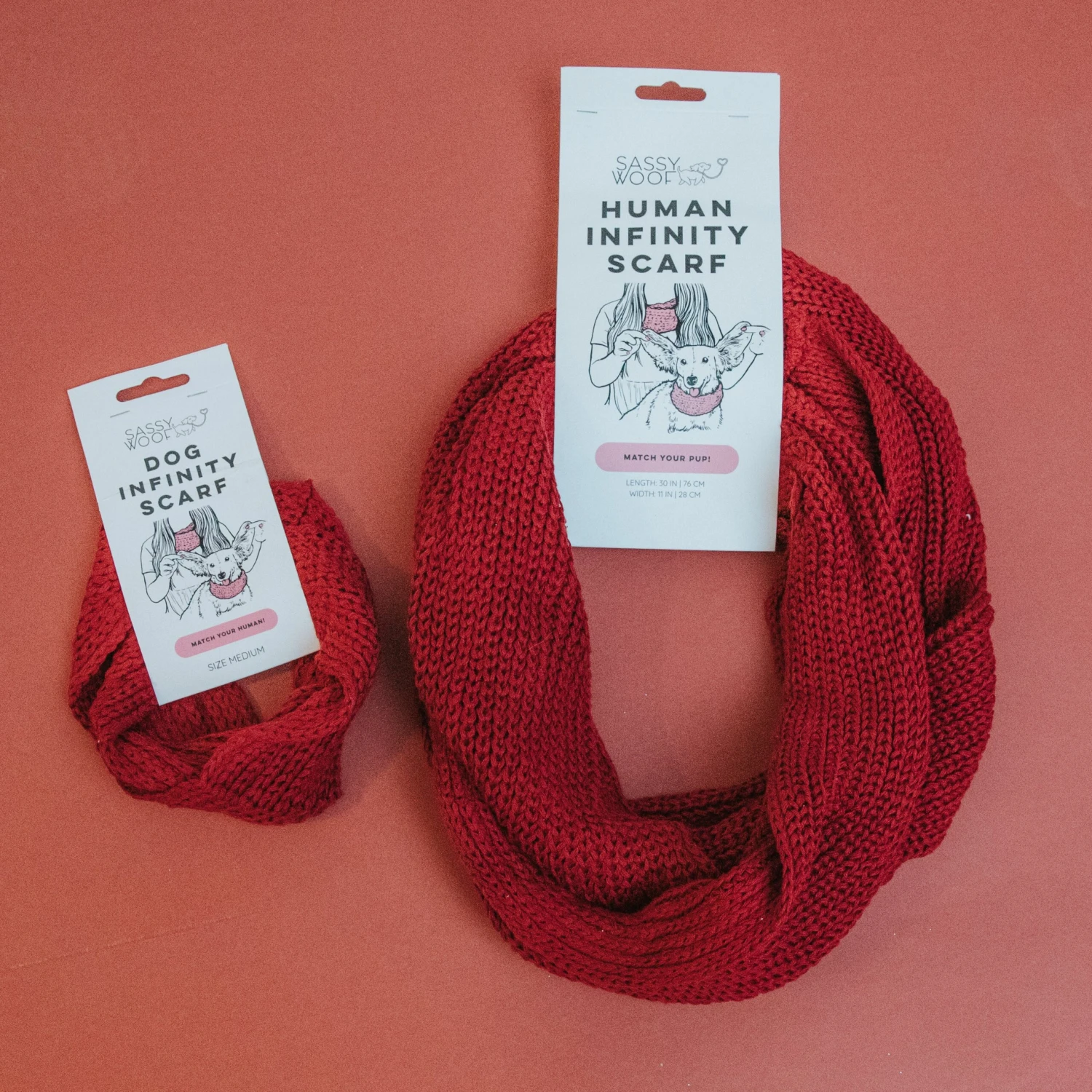 Bundle - Dog Infinity Scarf & Human Infinity Scarf 3 Bundle - Dog Infinity Scarf & Human Infinity Scarf