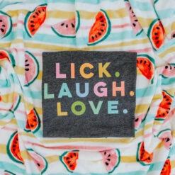 Lick, Laugh, Love Tee -Furfinity Cheap Shop summer shirt f latlay 20