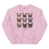 Frenchie Sweatshirt -Furfinity Cheap Shop unisex crew neck sweatshirt light pink front 640774507a7e8