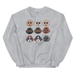 Doodle Sweatshirt -Furfinity Cheap Shop unisex crew neck sweatshirt sport grey front 6407750365003