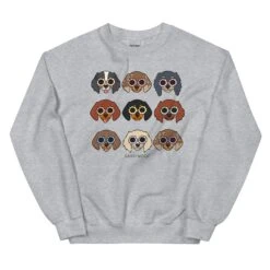 Doxie Sweatshirt 10 Doxie Sweatshirt -Furfinity Cheap Shop unisex crew neck sweatshirt sport grey front 6408d4c0823ab