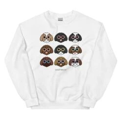 Shih Tzu Sweatshirt -Furfinity Cheap Shop unisex crew neck sweatshirt white front 64074970e1d09