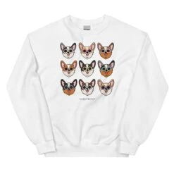 Corgi Sweatshirt -Furfinity Cheap Shop unisex crew neck sweatshirt white front 64074c9f872ad