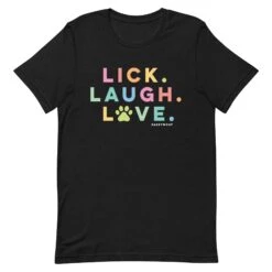 Lick, Laugh, Love Tee -Furfinity Cheap Shop unisex staple t shirt black heather front 629fb5e9f046d