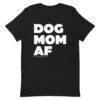 Dog Mom AF Tee -Furfinity Cheap Shop unisex staple t shirt black heather front 62a0a77136743