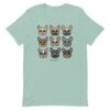 Frenchie Tee -Furfinity Cheap Shop unisex staple t shirt heather prism dusty blue front 640744a980846