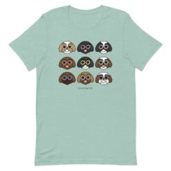 Shih Tzu Tee -Furfinity Cheap Shop unisex staple t shirt heather prism dusty blue front 6407458222e41