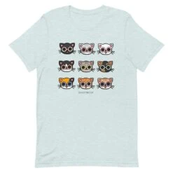 Cat Tee -Furfinity Cheap Shop unisex staple t shirt heather prism ice blue front 6407428b4d95e
