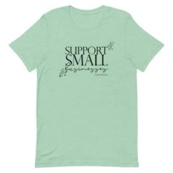 Support Small Businesses Tee -Furfinity Cheap Shop unisex staple t shirt heather prism mint front 629f9e4ba69b8