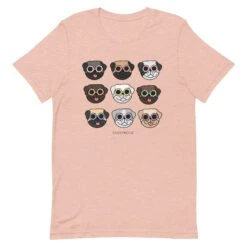 Pug Tee -Furfinity Cheap Shop unisex staple t shirt heather prism peach front 6407453ae1dce