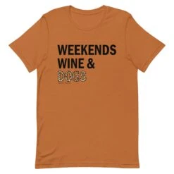 Weekends, Wine, & Dogs Tee -Furfinity Cheap Shop unisex staple t shirt toast front 62a0f522f119a